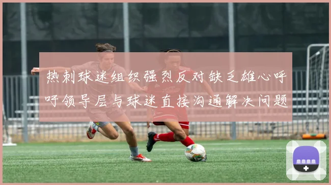 热刺球迷组织强烈反对缺乏雄心呼吁领导层与球迷直接沟通解决问题